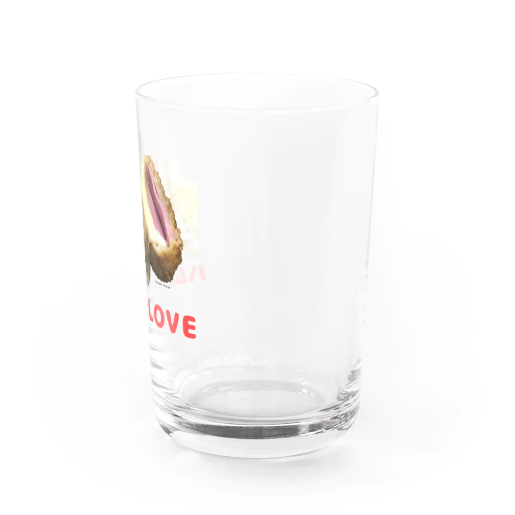 n-designのハムカツLOVE Water Glass :right