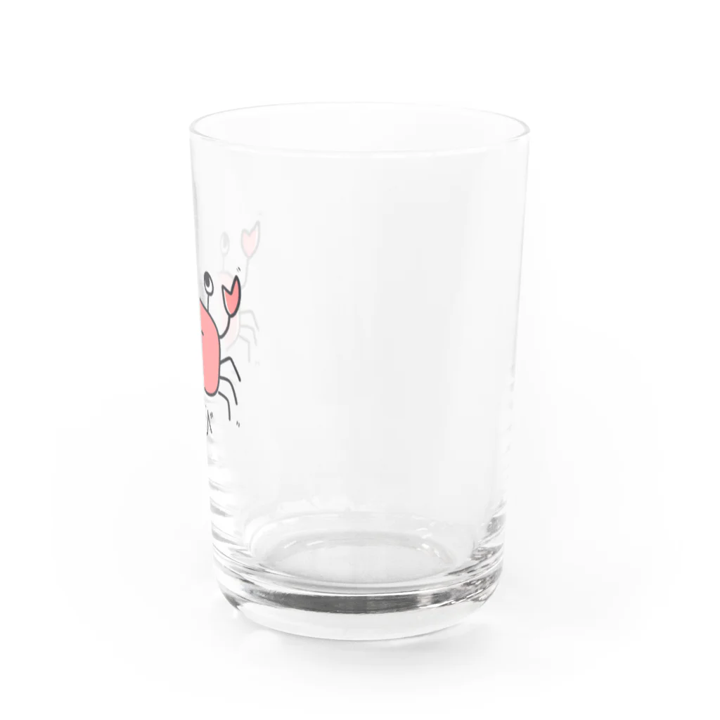 ちょりすけのナントカのえびの絵　色付き Water Glass :right