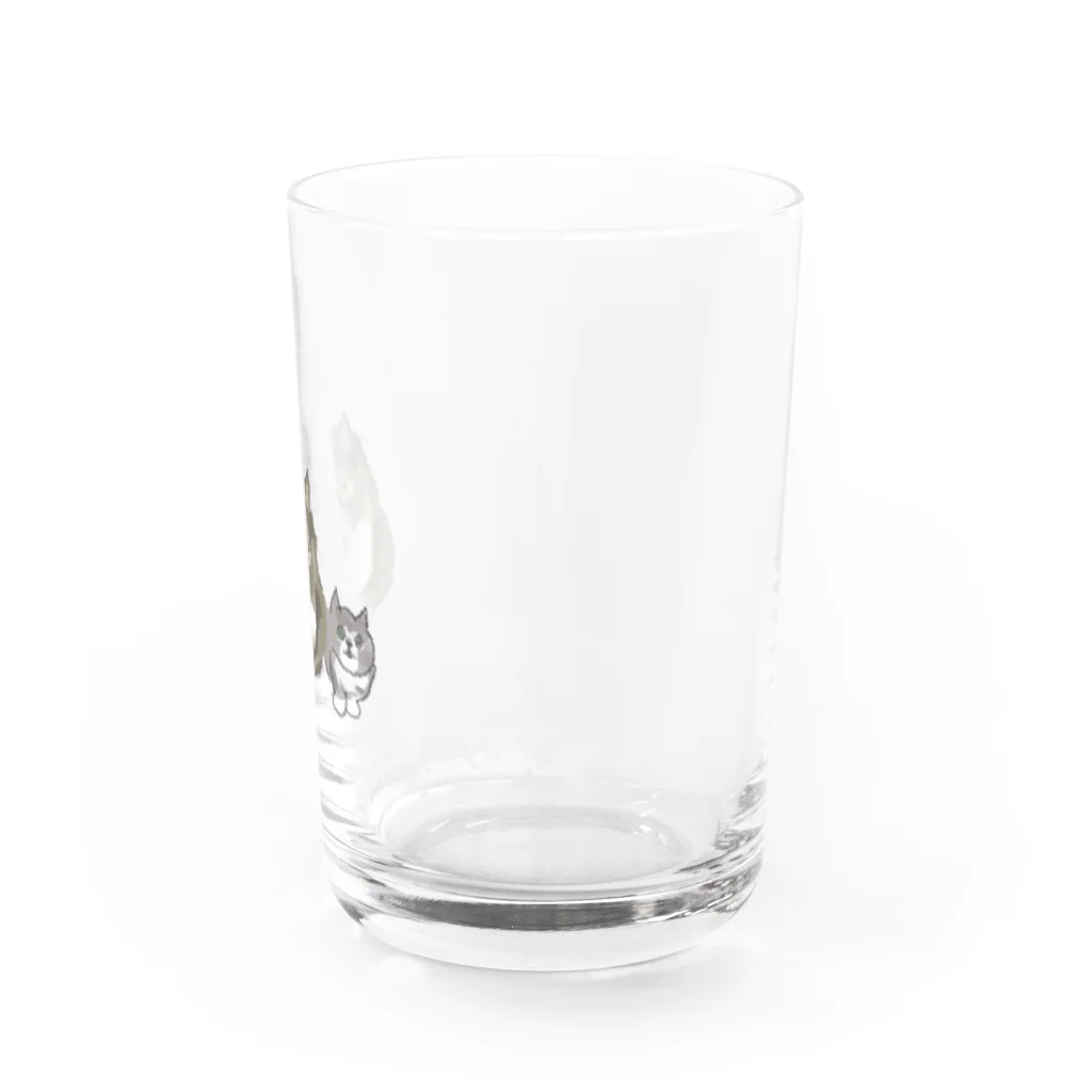 らくがきが過ぎるのよろしく猫親子 Water Glass :right