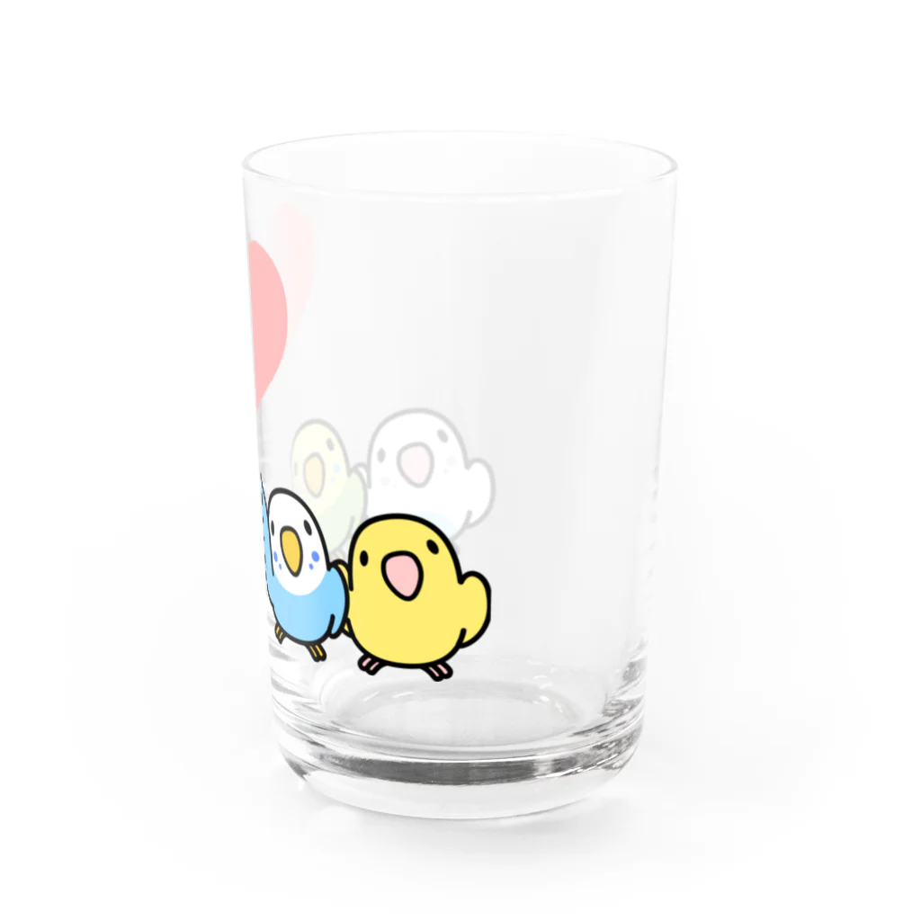 まめるりはことりのハイタッチなかよしセキセイインコ【まめるりはことり】 Water Glass :right