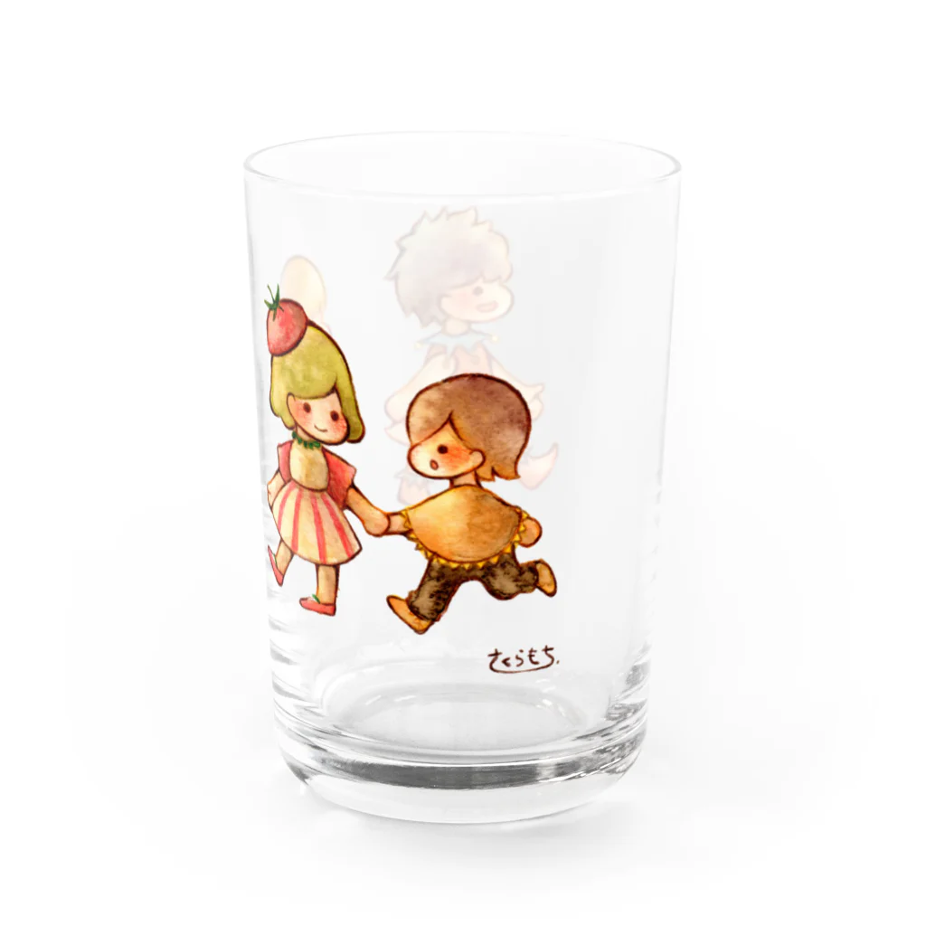 さくらもち屋SUZURI店のお弁当のきょうだい Water Glass :right