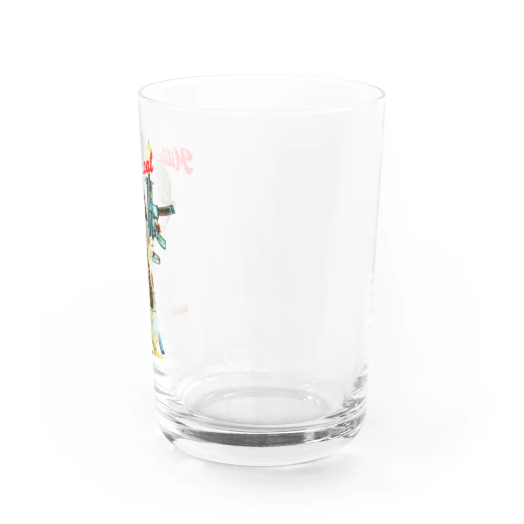 Rock catのMilitary cat マシンガン Water Glass :right