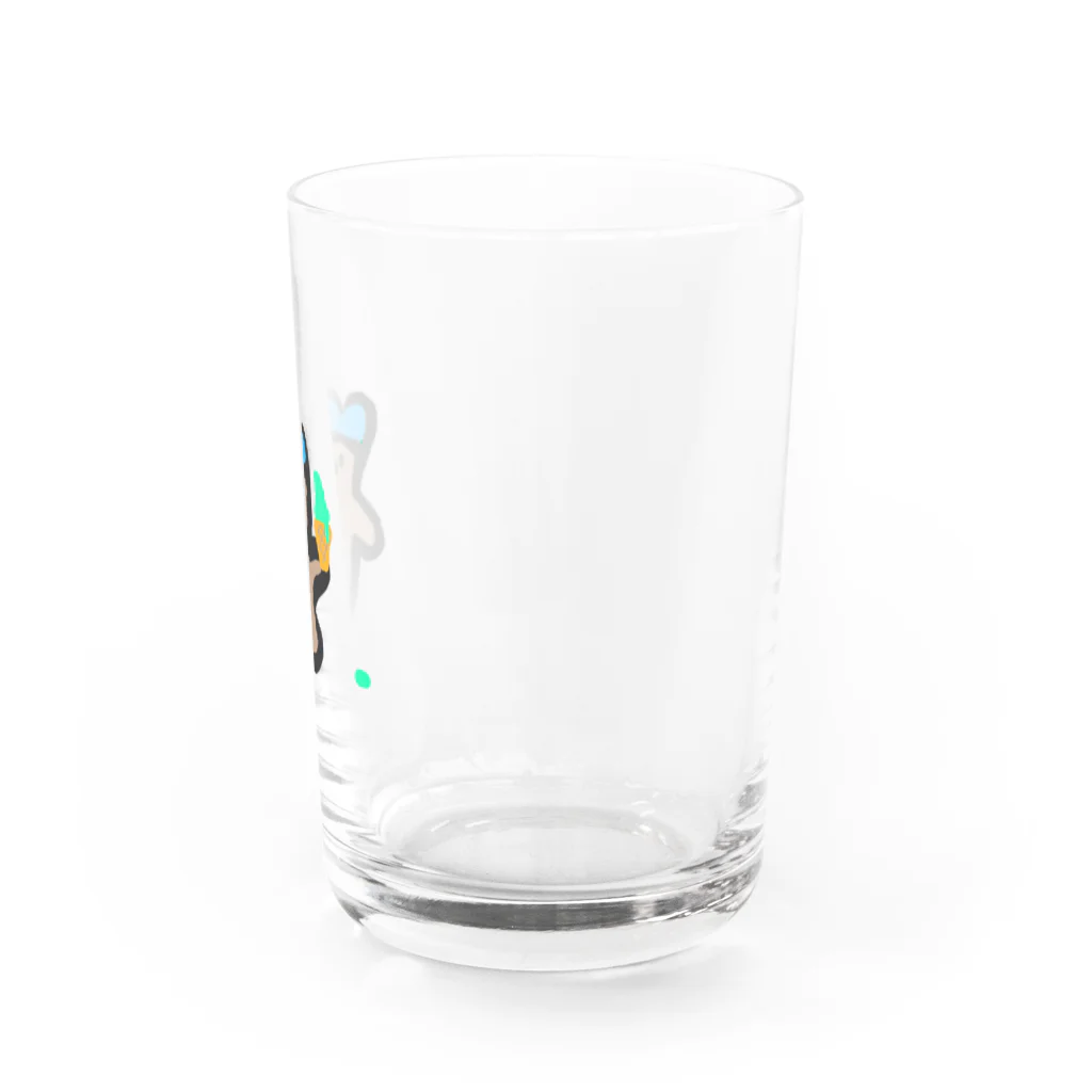 くまくま。ショップのくまくま。チョコミン党 Water Glass :right