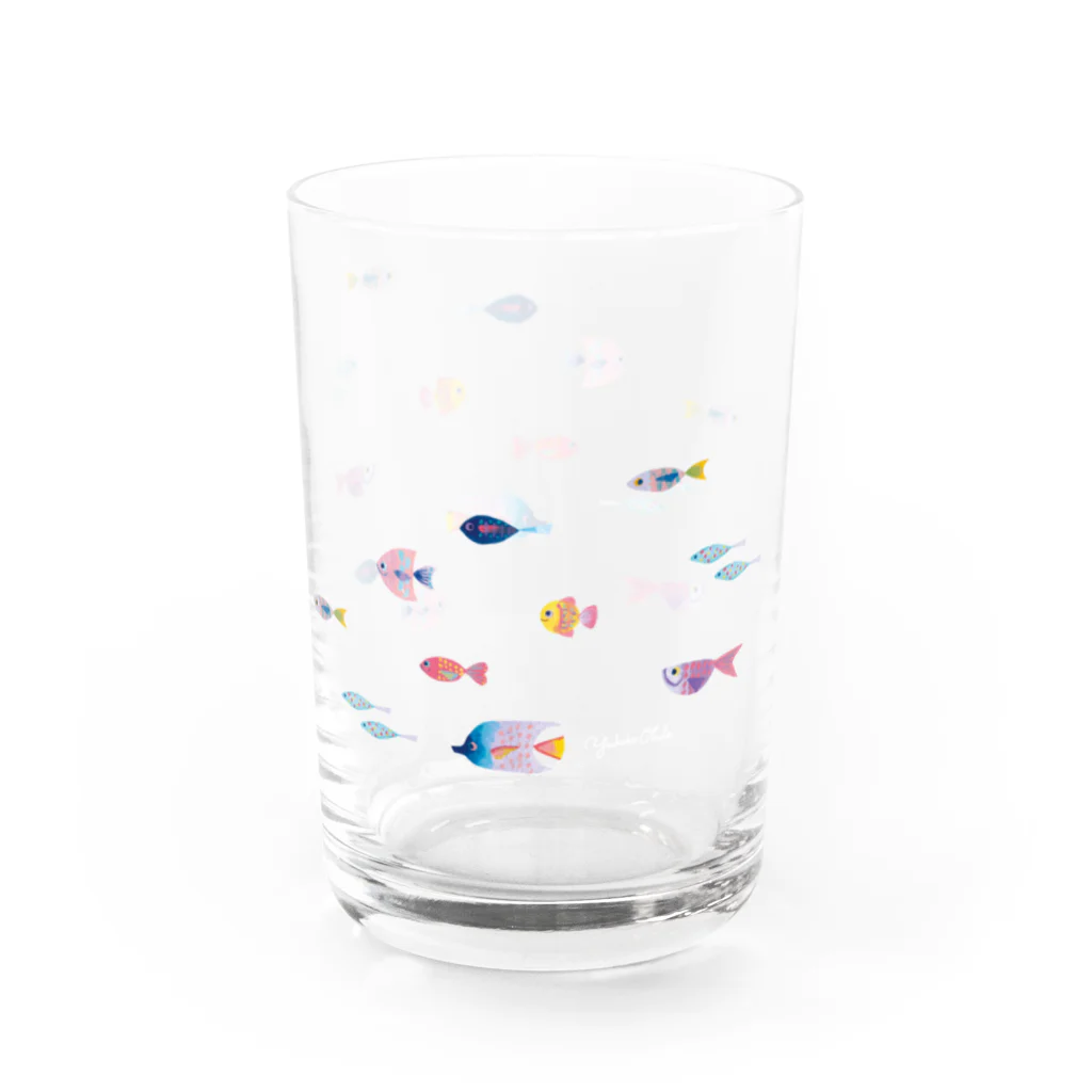 イラストレーター おおでゆかこのFish Water Glass :right