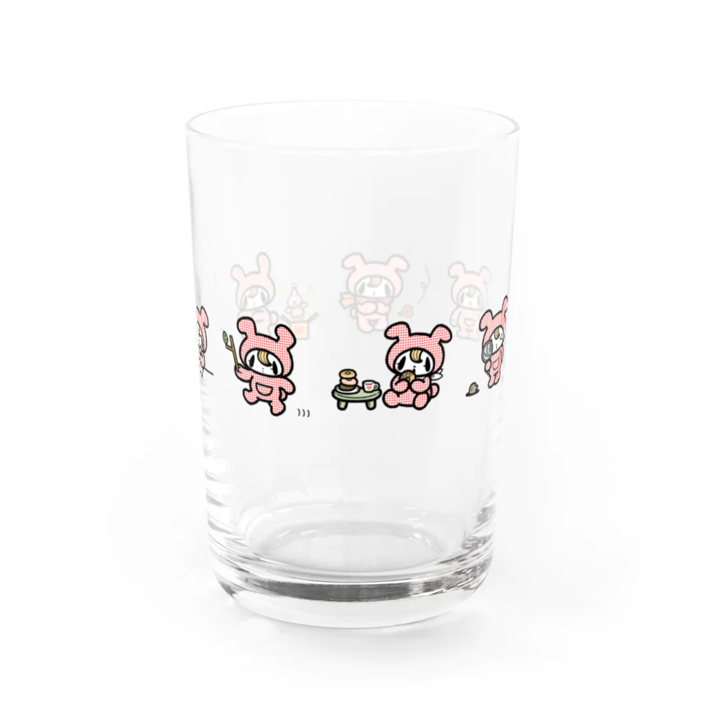 ドンナコ・ショップ　SUZURI出張店のきぐるみくん（グラス） Water Glass :right