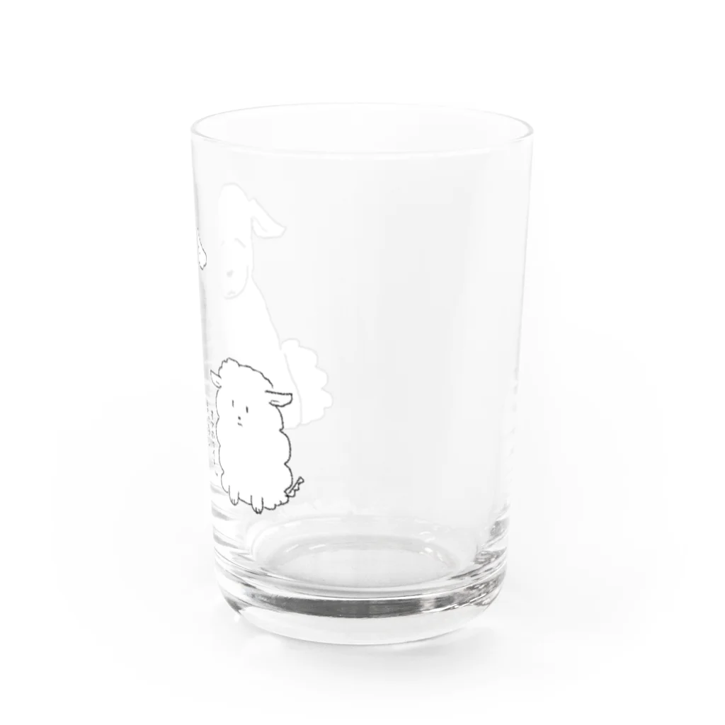 娯楽家の犬さん&犬ちゃん Water Glass :right