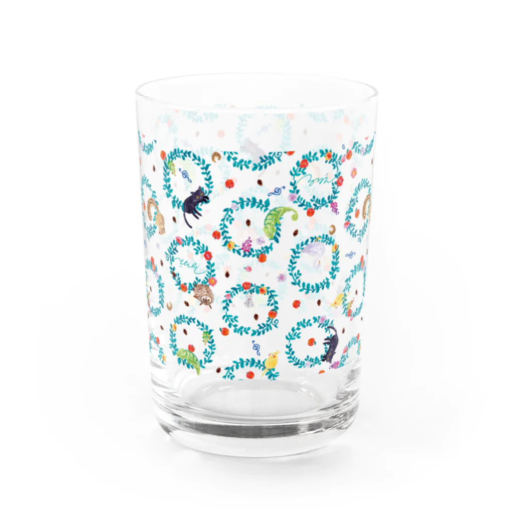 ルルエチュードのぐるぐるリース（ターコイズ） Water Glass :right