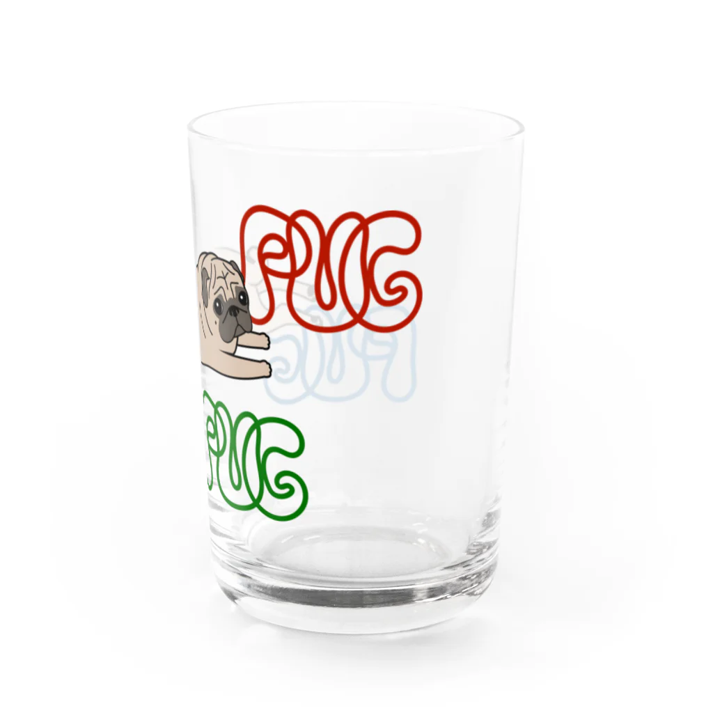 パグ PUG ぱぐ  OHMAI GALLERYのPUG-パグ-ぱぐ　グラス Water Glass :right