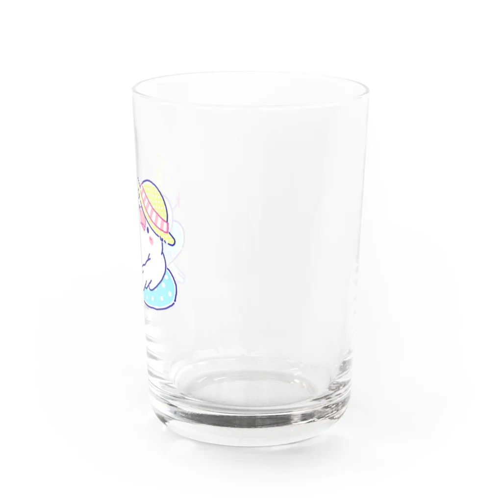 つくし日和のうきわ文鳥 Water Glass :right