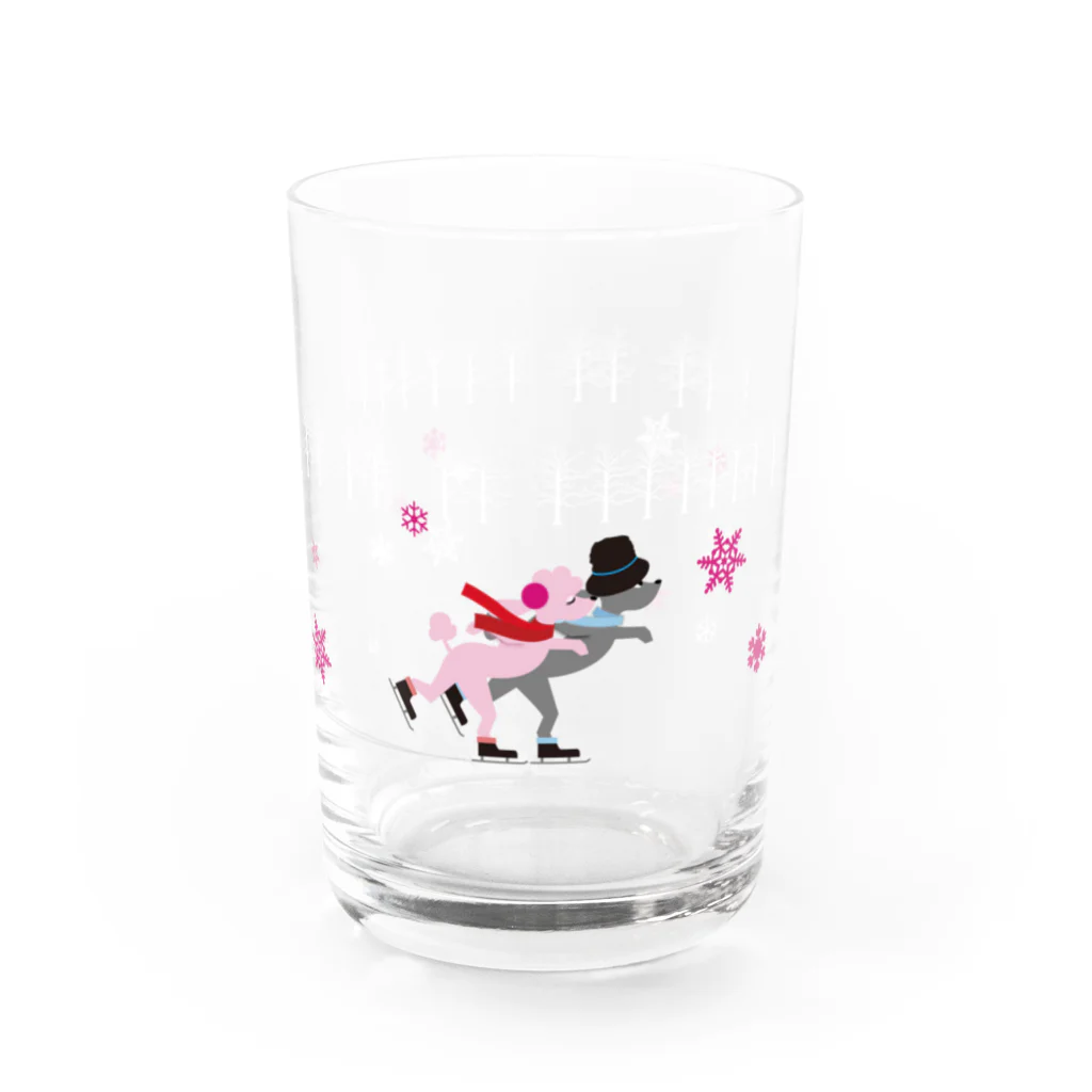 エダマメトイチのトイプードルのエダマメトイチ スケート Water Glass :right