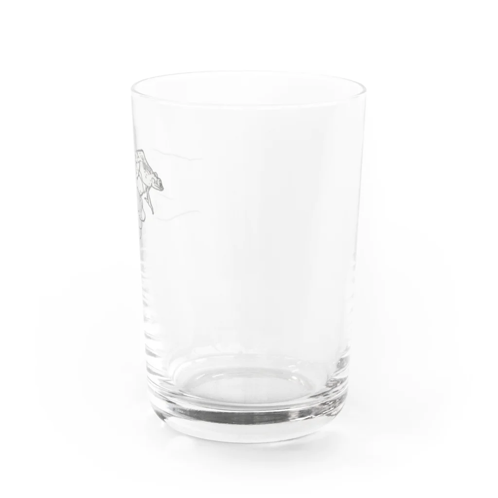 西表かえる連合公民館のa kaeru in the hand オオハナサキガエル （グラス用） Water Glass :right