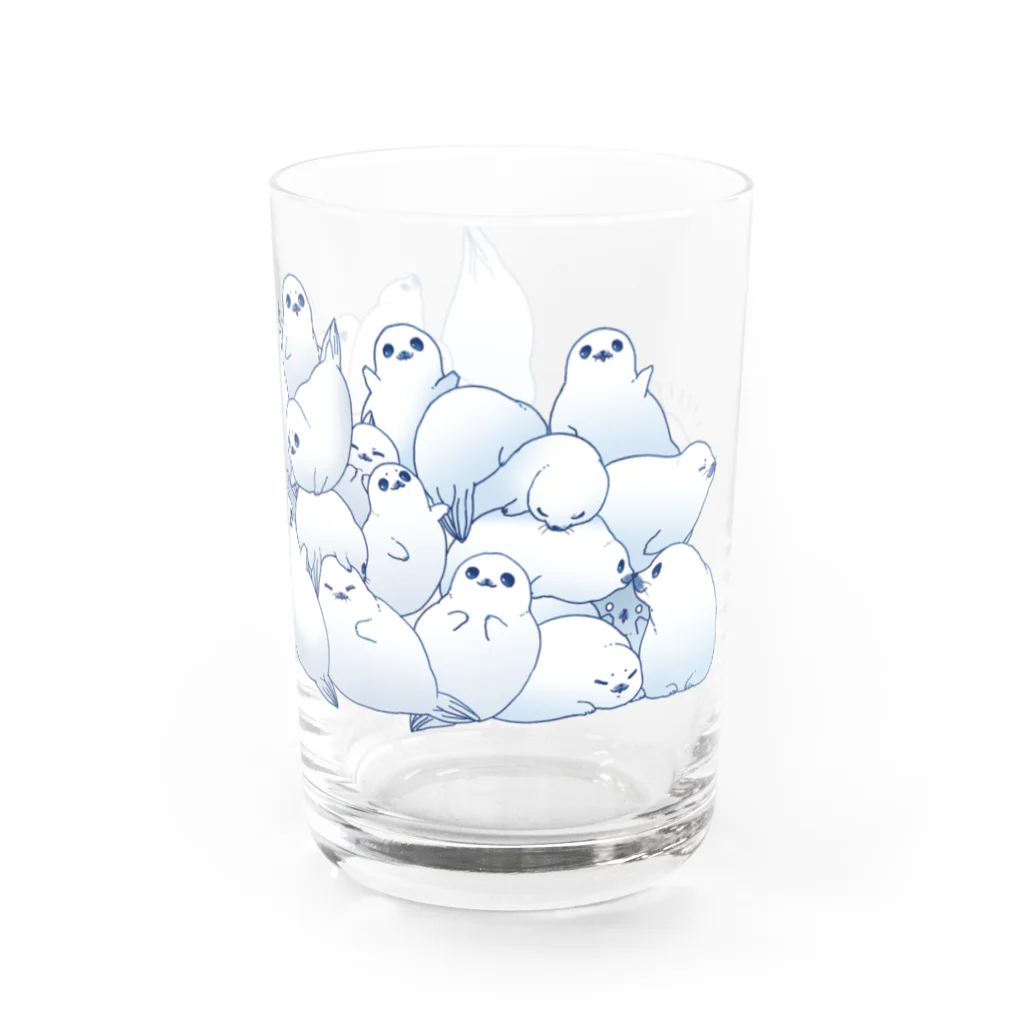 BARE FEET/猫田博人のアザラシつみつみ・グラス Water Glass :right