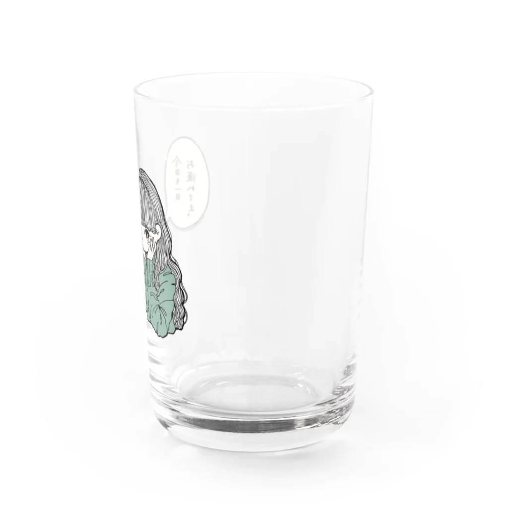 ぽついのねぎらいちゃんグラス Water Glass :right