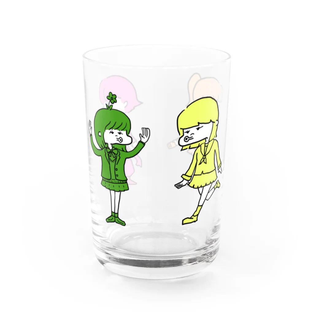 中野なかるてぃんのダジャレ ガールズ Water Glass :right