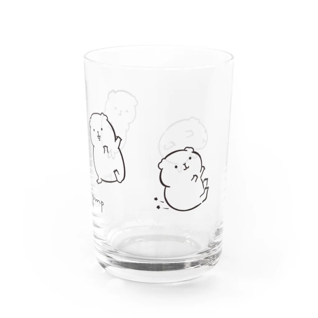 mugiのポップコーンジャンプモルモット Water Glass :right