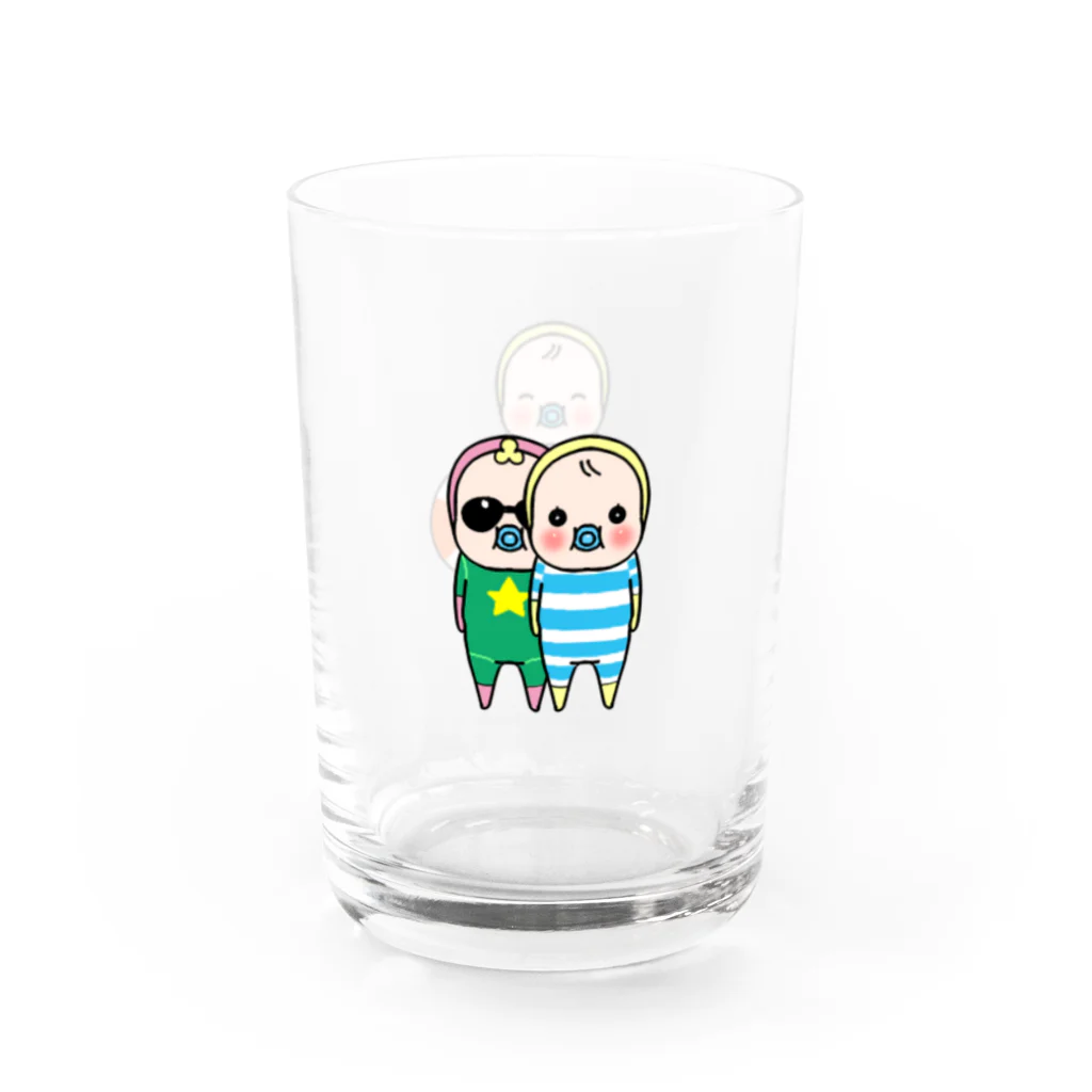 イエローロンパースのめめのなつやすみ Water Glass :right