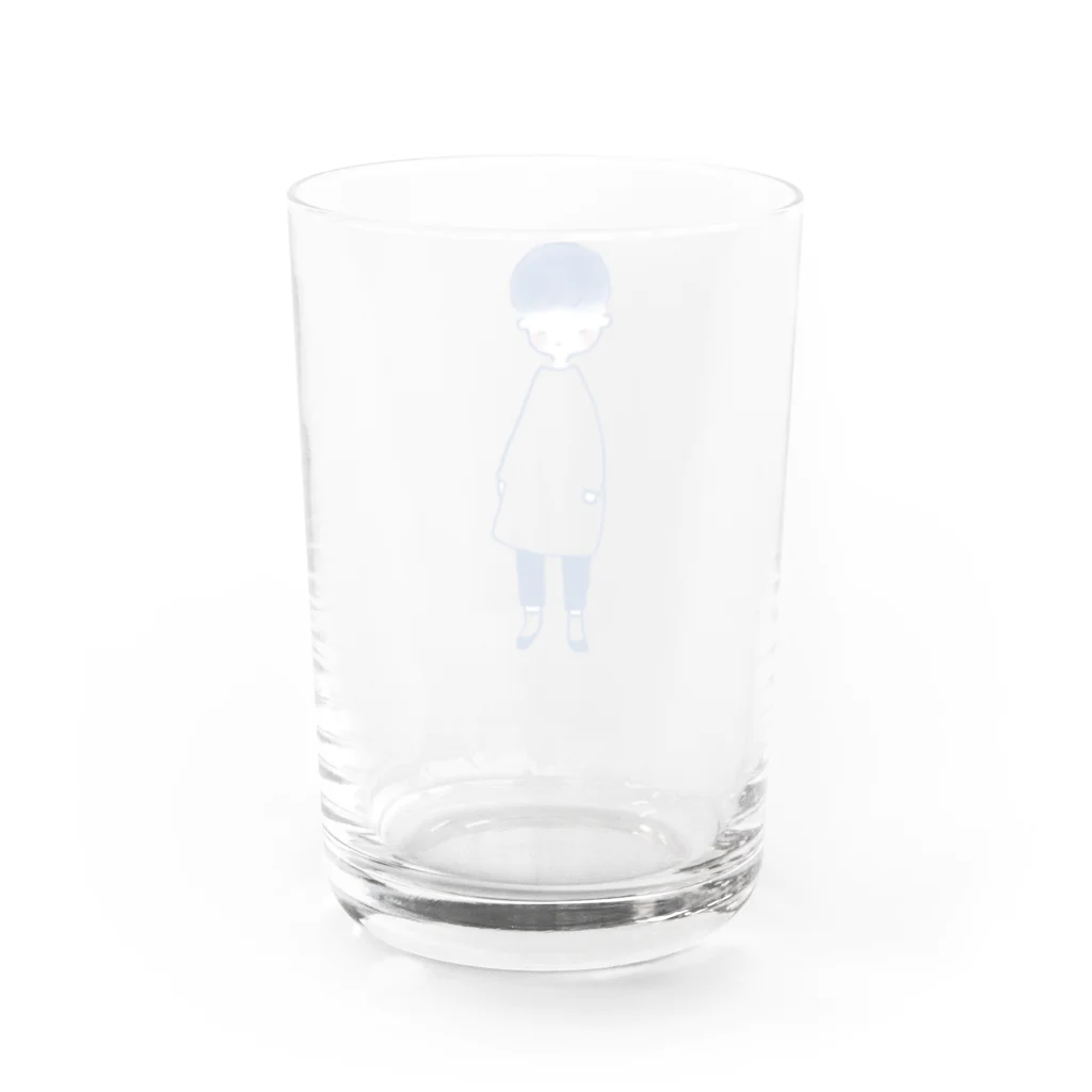 Inou chikako illustrationsの青い子グラス Water Glass :right