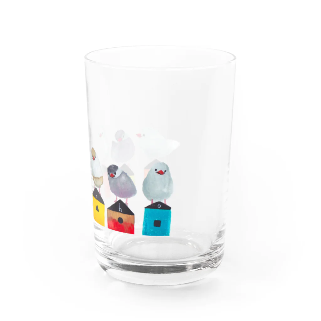 tomocoの文鳥の家族 Water Glass :right