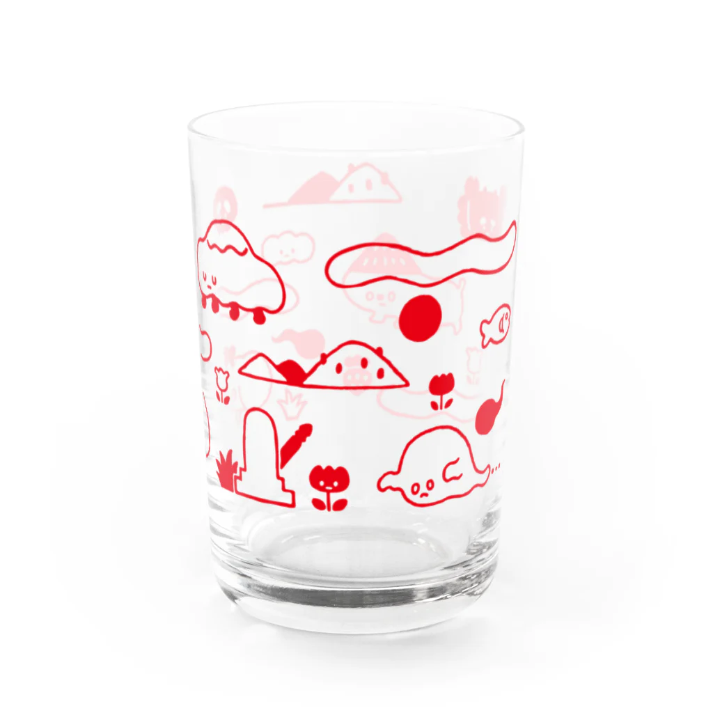 SHOP味み suzuri店のおそろし村 Water Glass :right