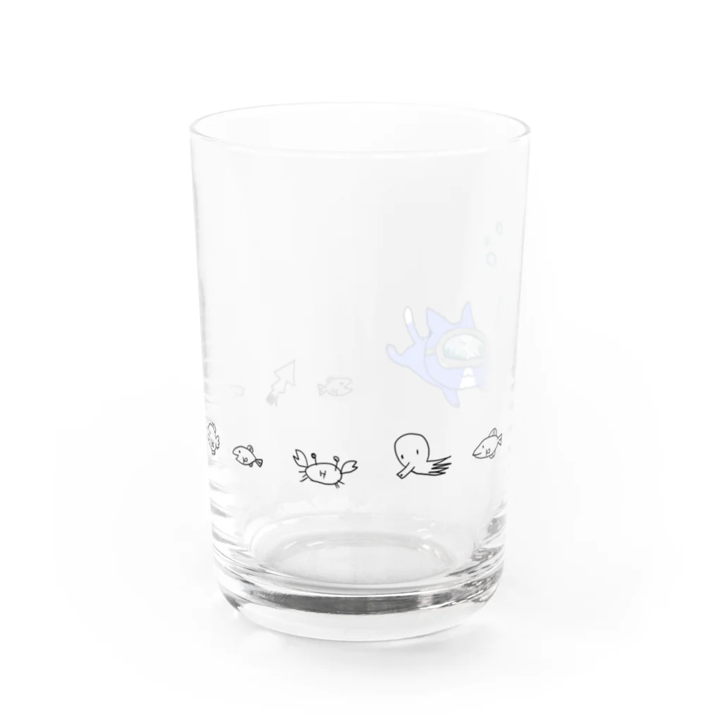 SWのなんか賢いねこ　なつのおもいで Water Glass :right