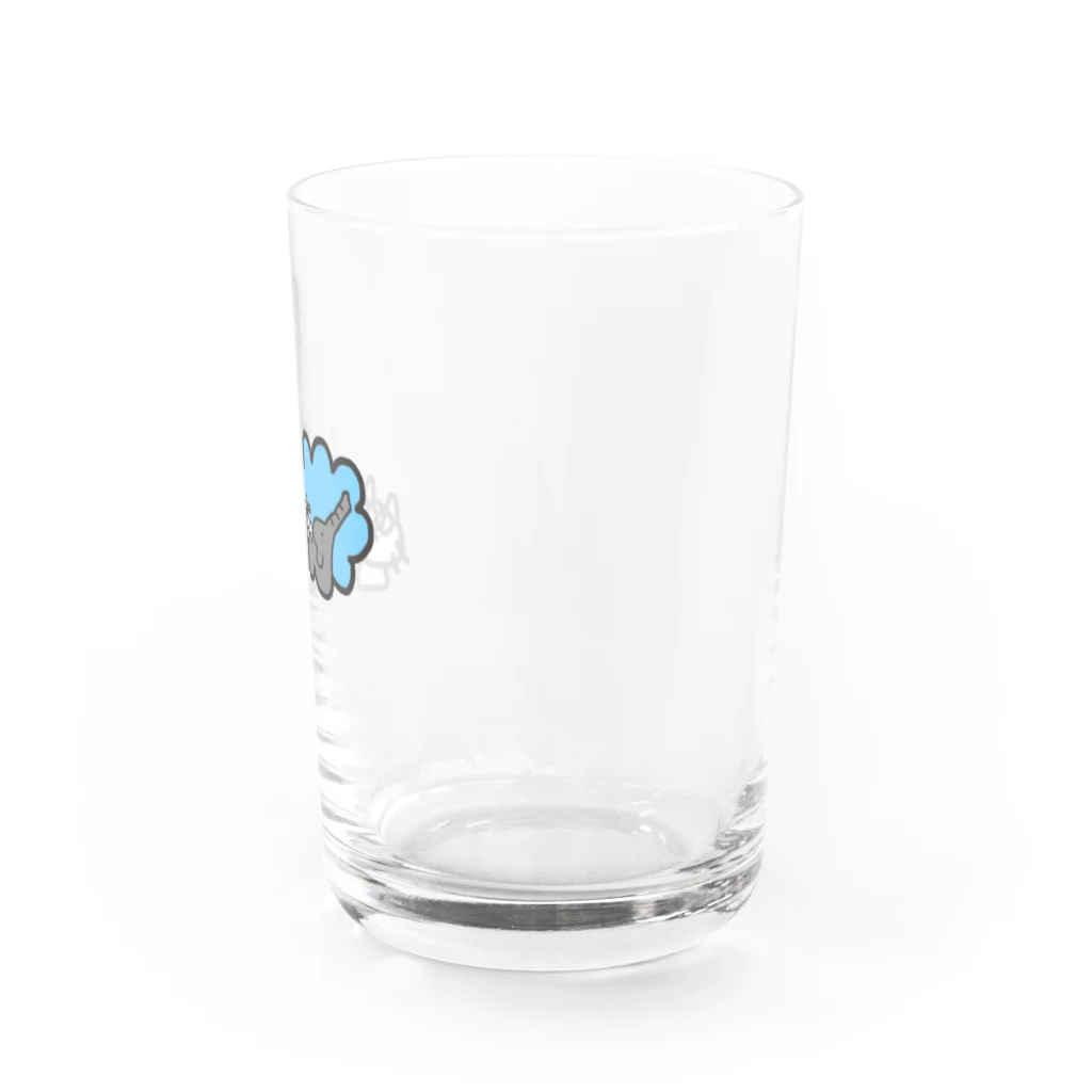 nycの象に乗るねこぐらす Water Glass :right