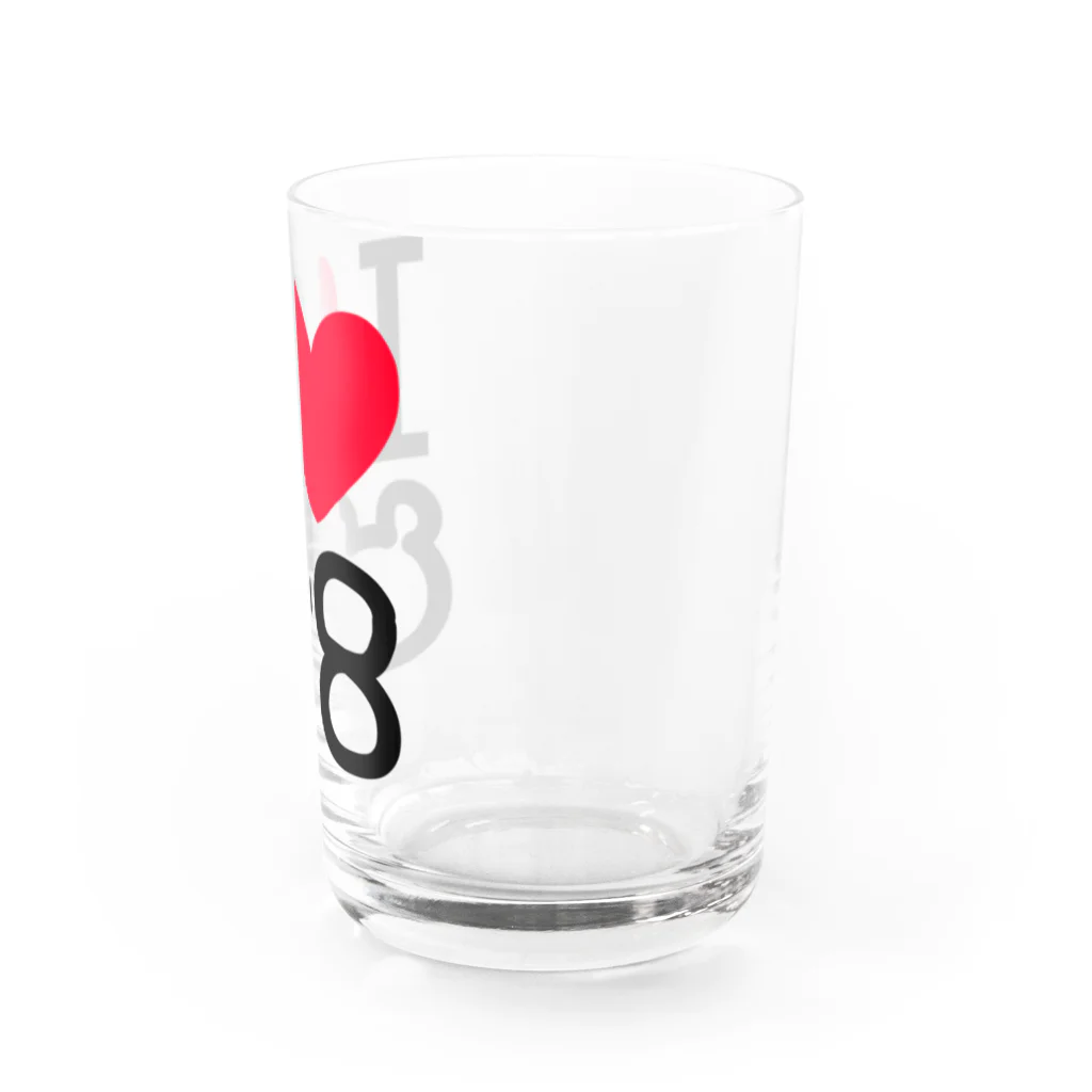 クマバチゴルフ倶楽部のアイ ラブ クマバチ Water Glass :right