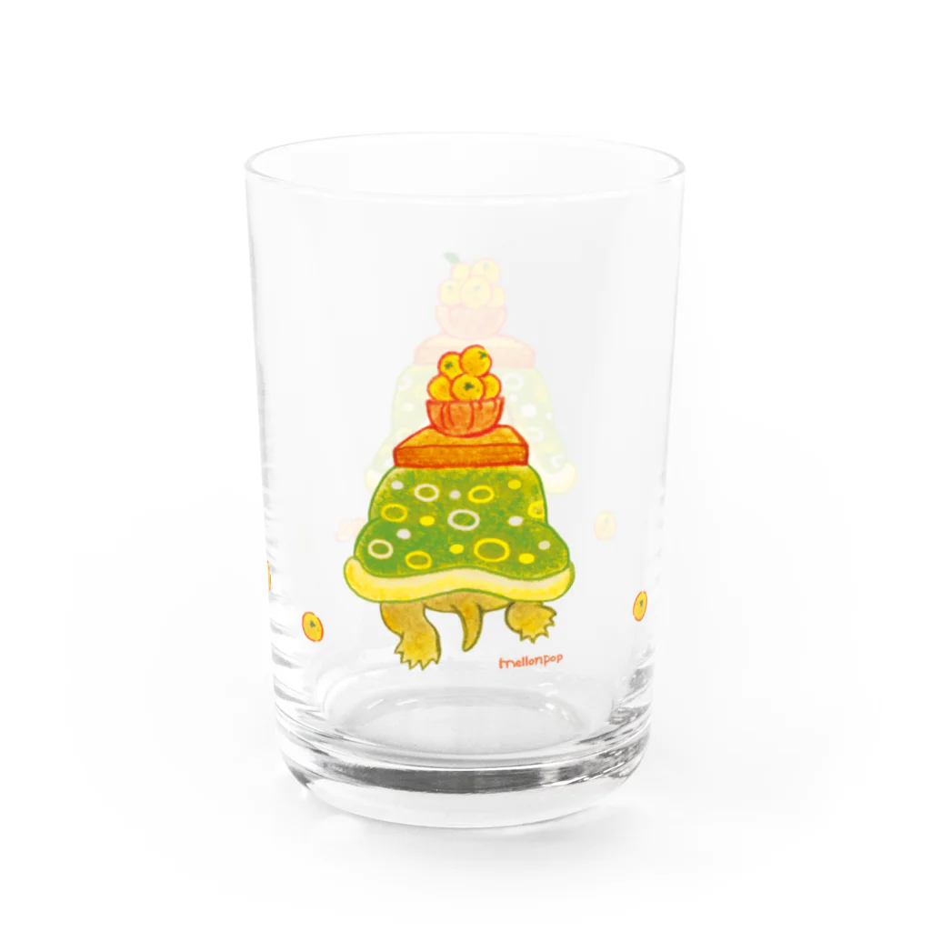 めろんぽっぷのお店だよのこたつカメのこたろー　緑　コロコロみかん Water Glass :right