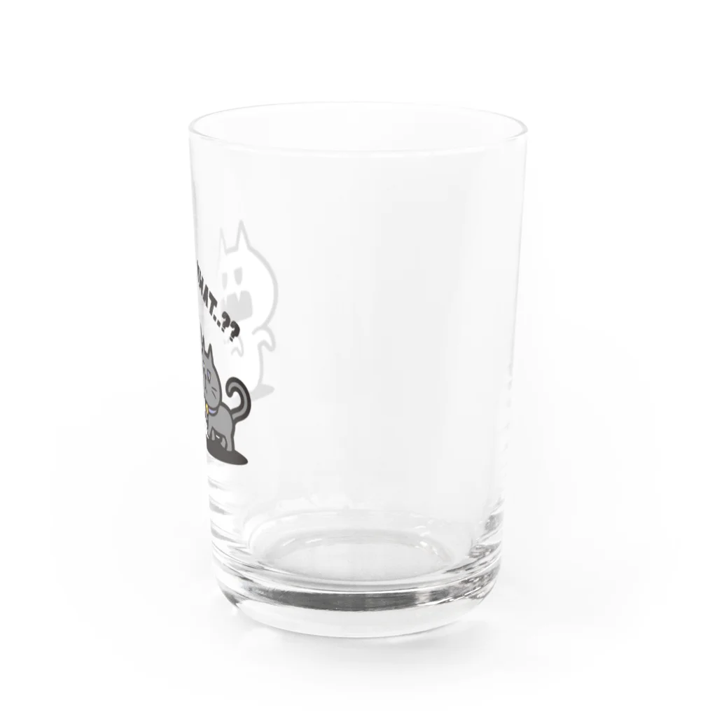 ROOSTER-POOLS/RUNのバイキンおばけとネコ Water Glass :right