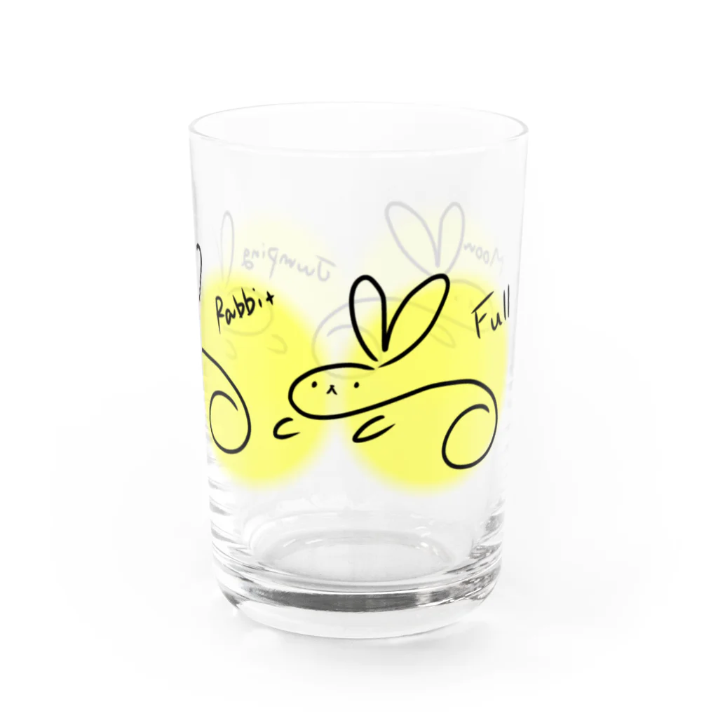 うさぎのらみゅうさのらみゅうさと満月 Water Glass :right