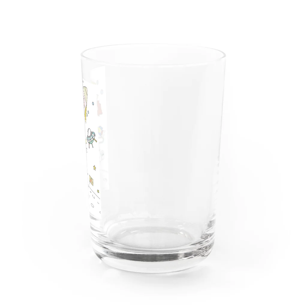 kumamotoの宇宙ウサギ Water Glass :right