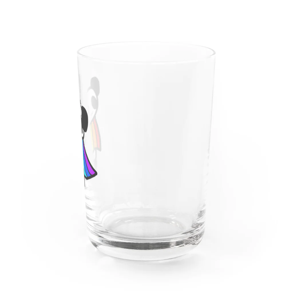 248-nijiya-のレインボーフラッグを着るパンダ Water Glass :right