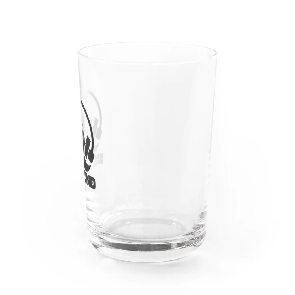 HIGESOUNDの髭サウンドロゴ 黒 Water Glass :right