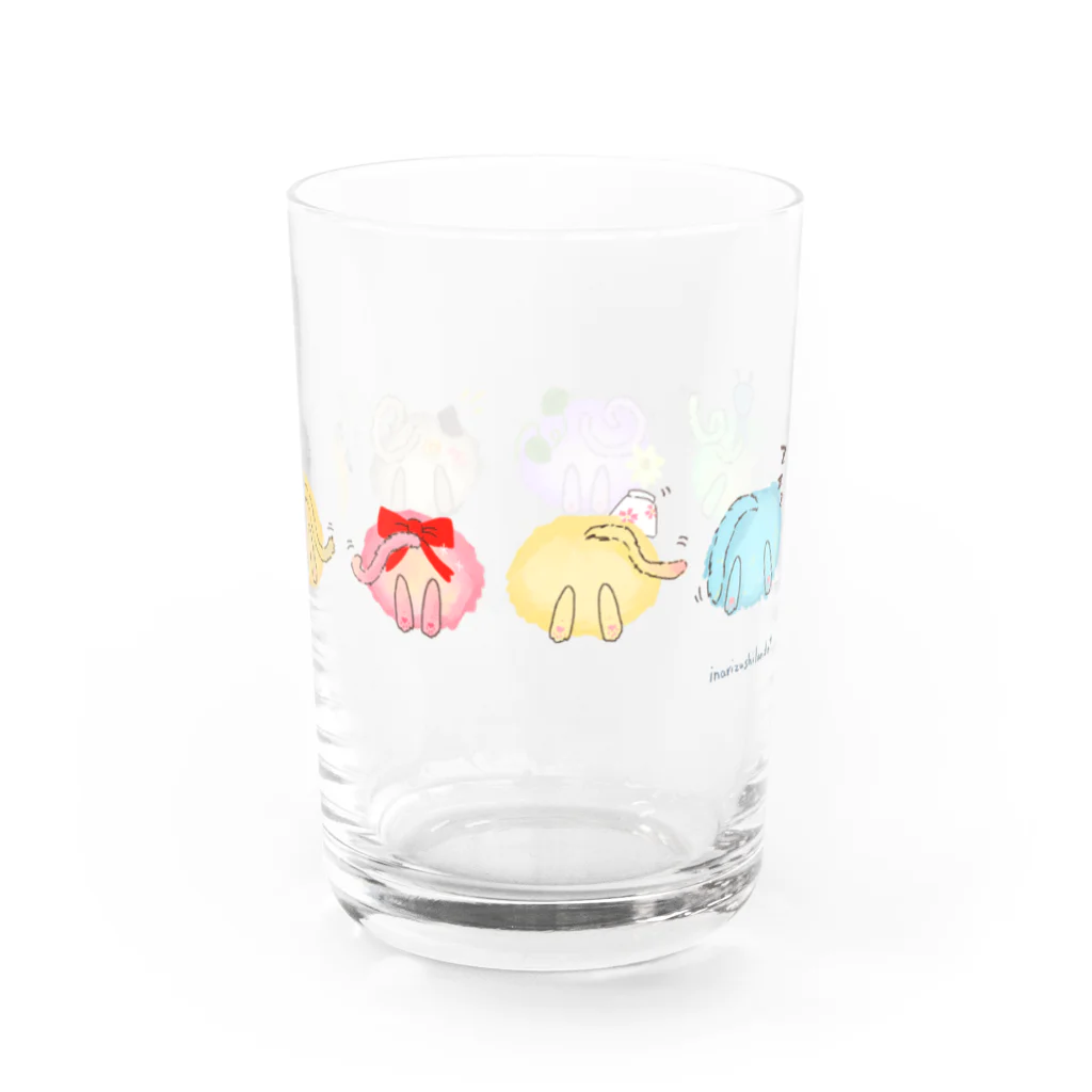 いなりずしランドの7匹のおしり Water Glass :right