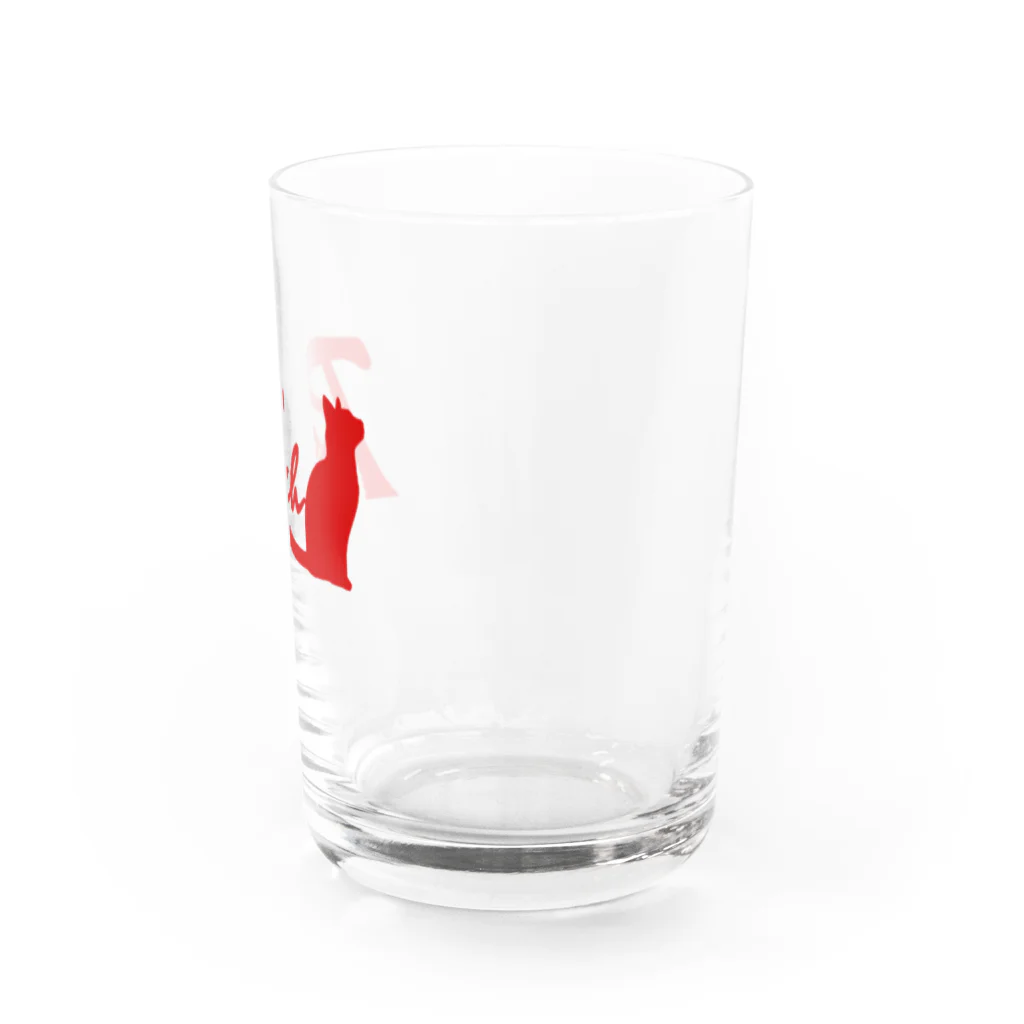 Rock catのRock cat red Water Glass :right