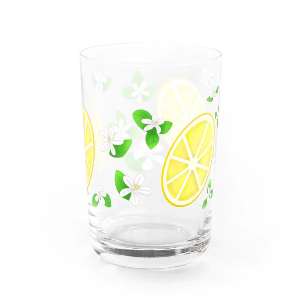 Lily bird（リリーバード）のスライスレモンとレモンの花 Water Glass :right