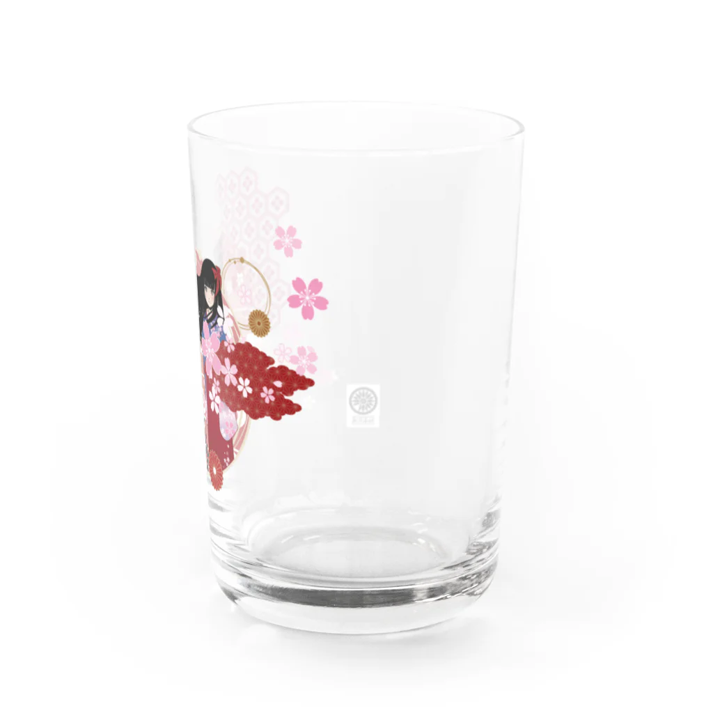 松や SUZURI店のジャパニーズ着物ガール【まつ】 Water Glass :right