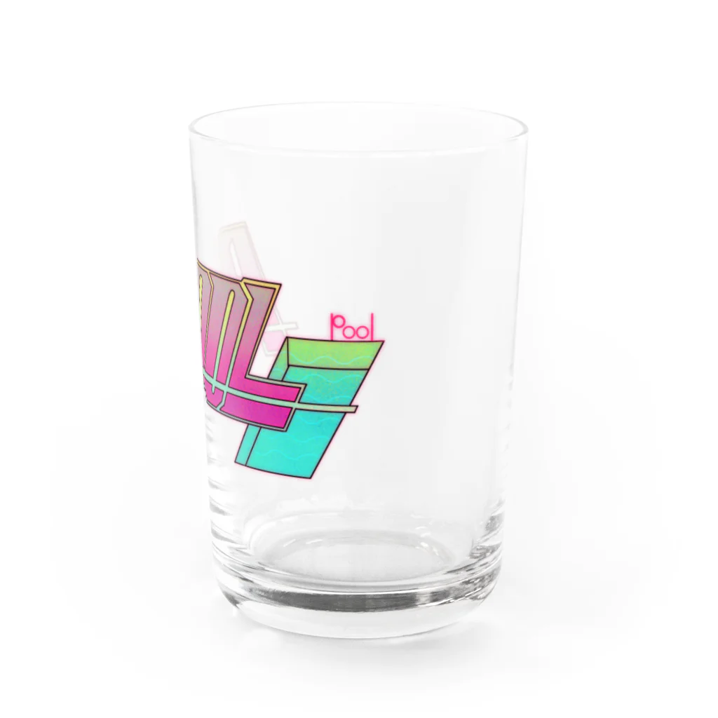 くじらの#p001_POOLショップロゴ Water Glass :right