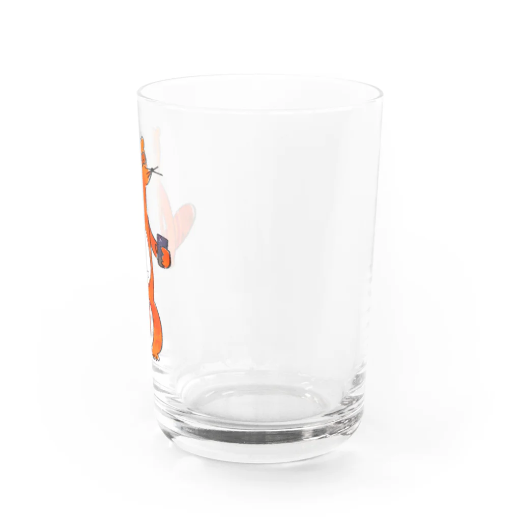 Peach Graphicsのぽこたぬき Water Glass :right