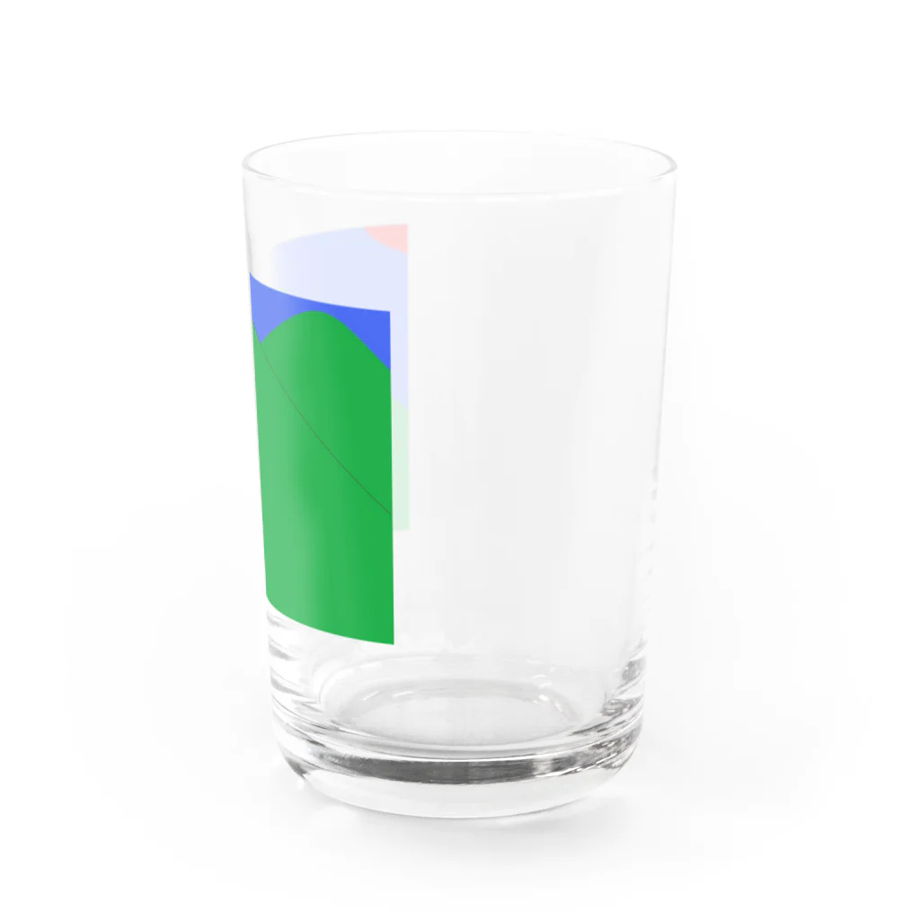 やーすみ🌻の大きな二つの山と太陽 Water Glass :right