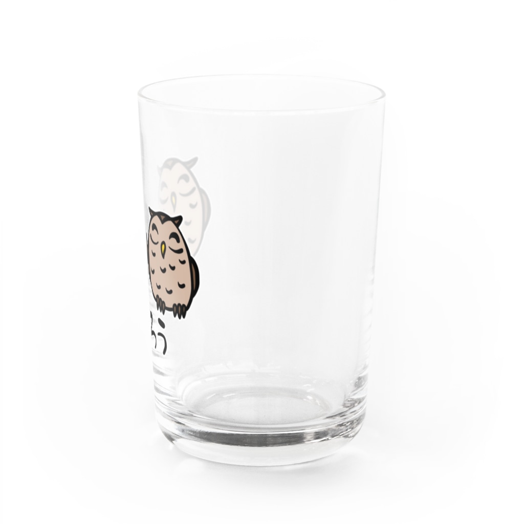 麦畑の福ろう(フクロウ) Water Glass :right