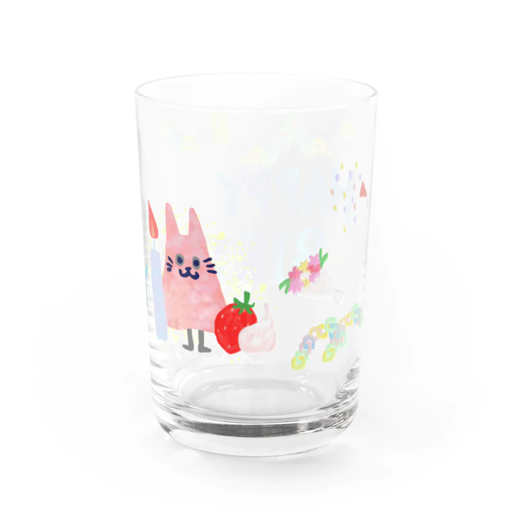 LilyBlanket89のお誕生日おめでとう_シーツをかぶったネコ Water Glass :right