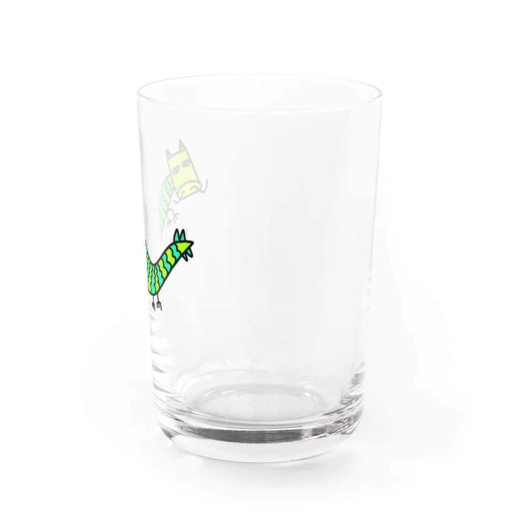 麦畑の龍G(下手な絵) Water Glass :right