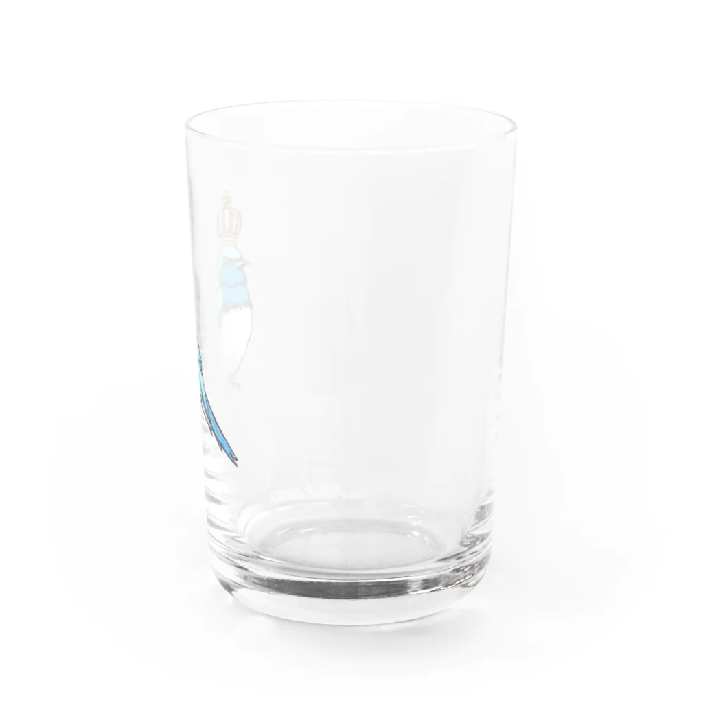 ruca's shopの王冠オオルリ Water Glass :right