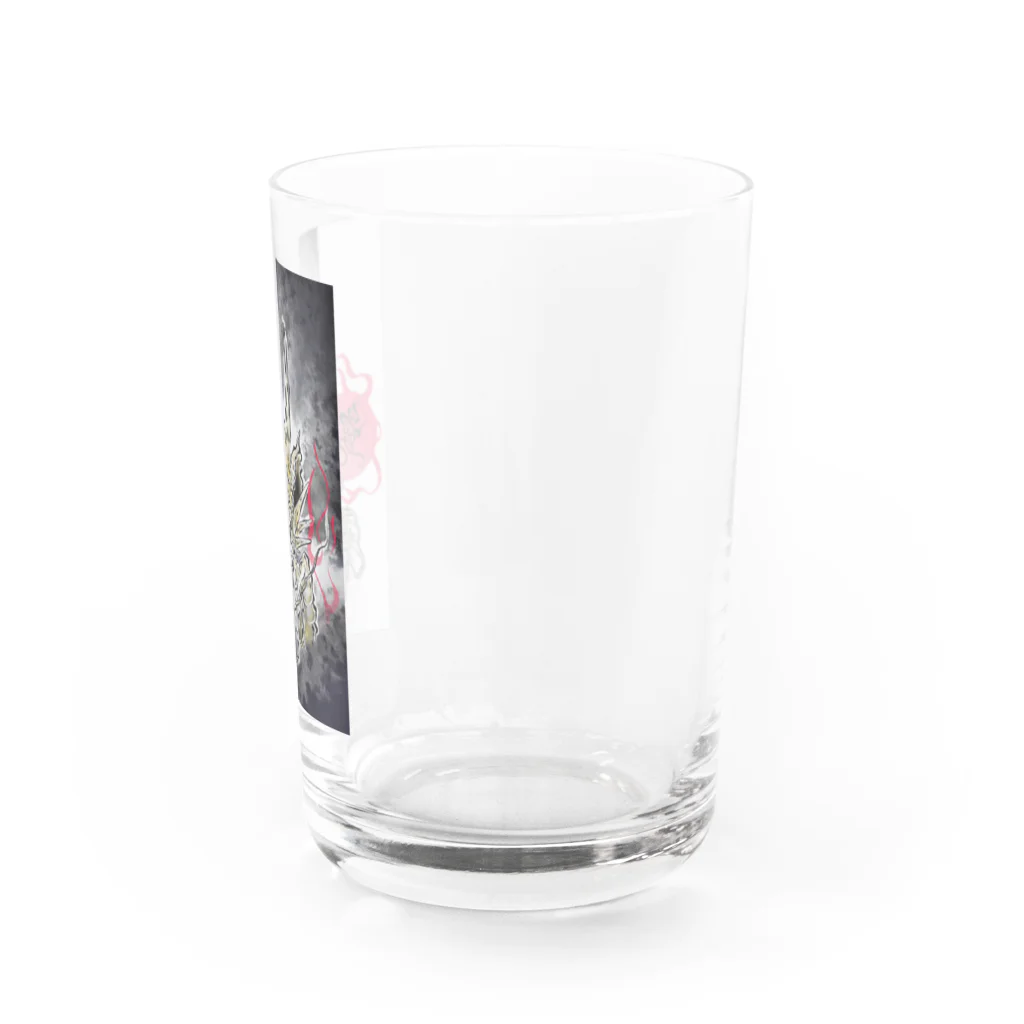 鳥海堂の水墨画風　龍 Water Glass :right