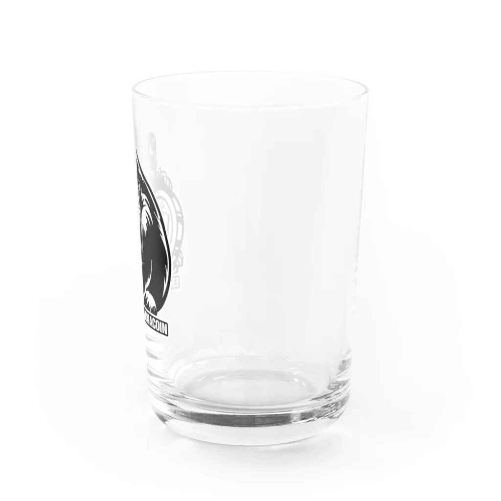 GemBox SUZURI店のモナゴリラ モナコイン 単色BK (SZ) GemBox Water Glass :right