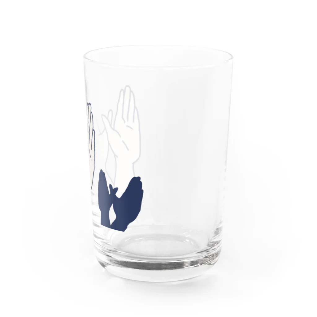 circusの影絵グラス＿鳩（青） Water Glass :right