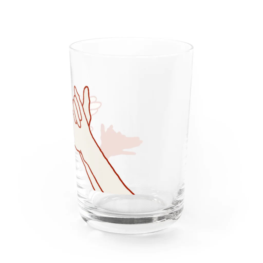 circusの影絵グラス＿イヌ（赤） Water Glass :right