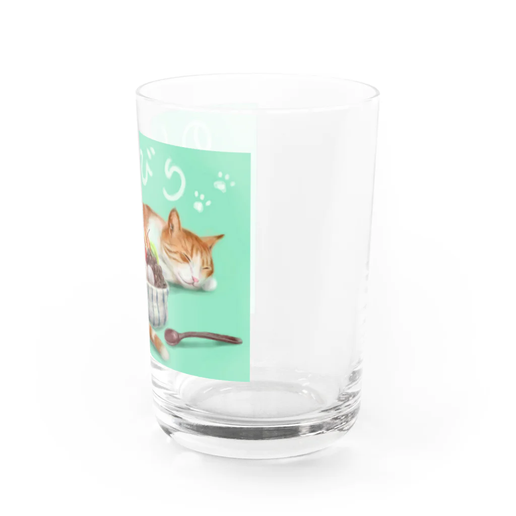 Ａｔｅｌｉｅｒ　Ｈｅｕｒｅｕｘの茶屋猫　あんみつ Water Glass :right