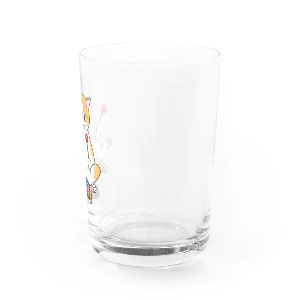 Ａｔｅｌｉｅｒ　Ｈｅｕｒｅｕｘの木琴を叩く猫 Water Glass :right