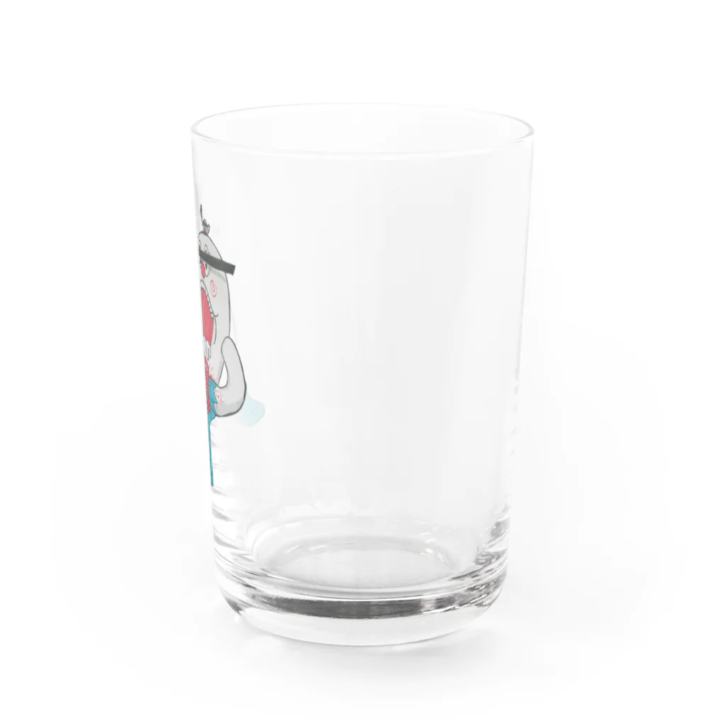 Momopiの鉄人キュー殉職 Water Glass :right